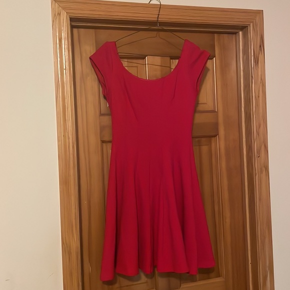 Red pleated Anthropologie Bailey dress. Great for fancy parties. XS/S - Picture 2 of 2